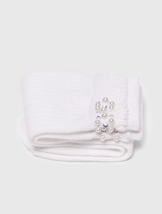 Pearl Pointelle Socks WHITE