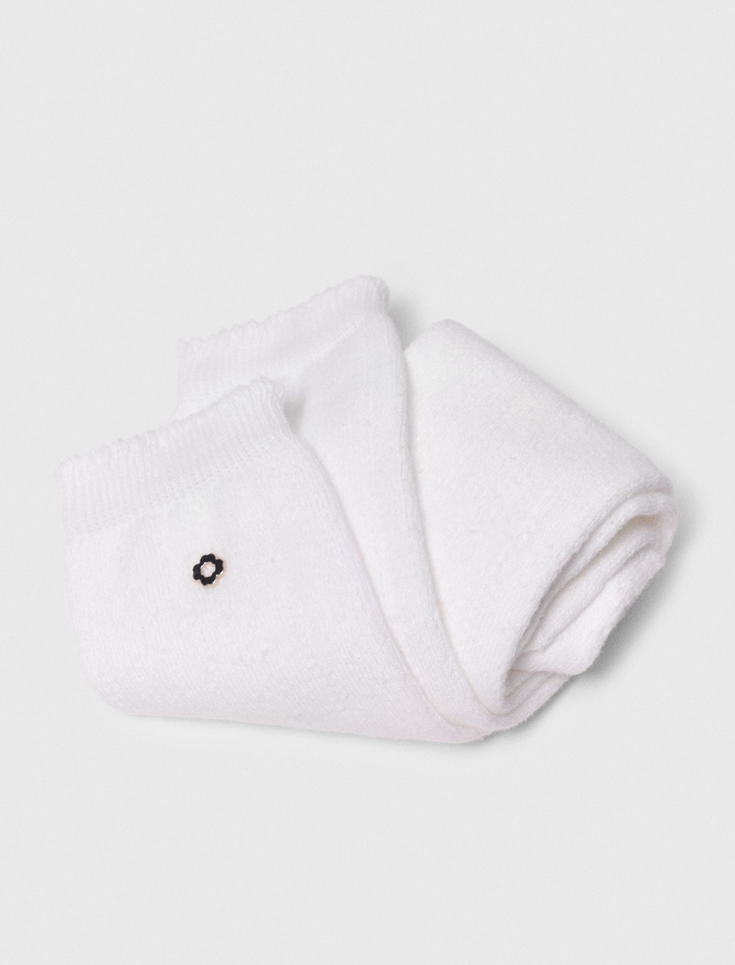 Knee-High Pointelle Socks WHITE