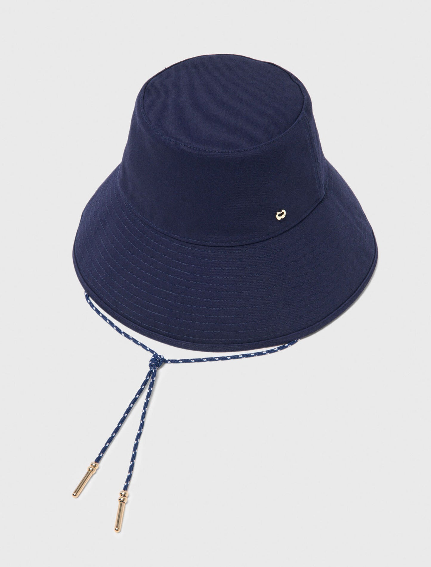 Cotton Floppy Hat With Cord Navy
