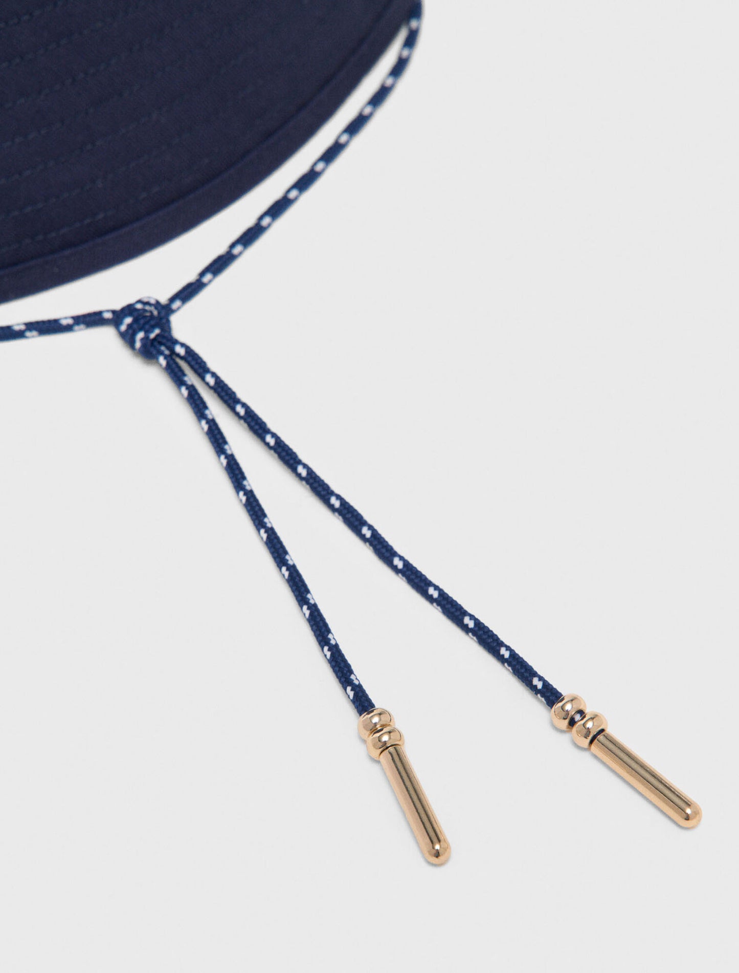 Cotton Floppy Hat With Cord Navy