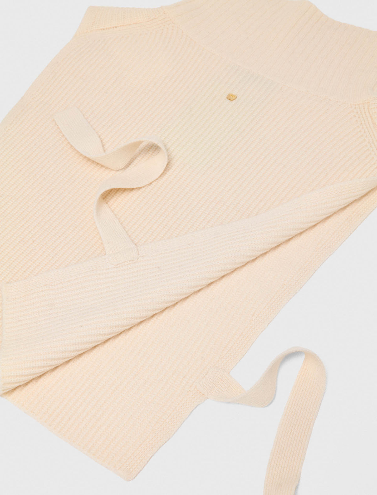 Long knit collar Ecru