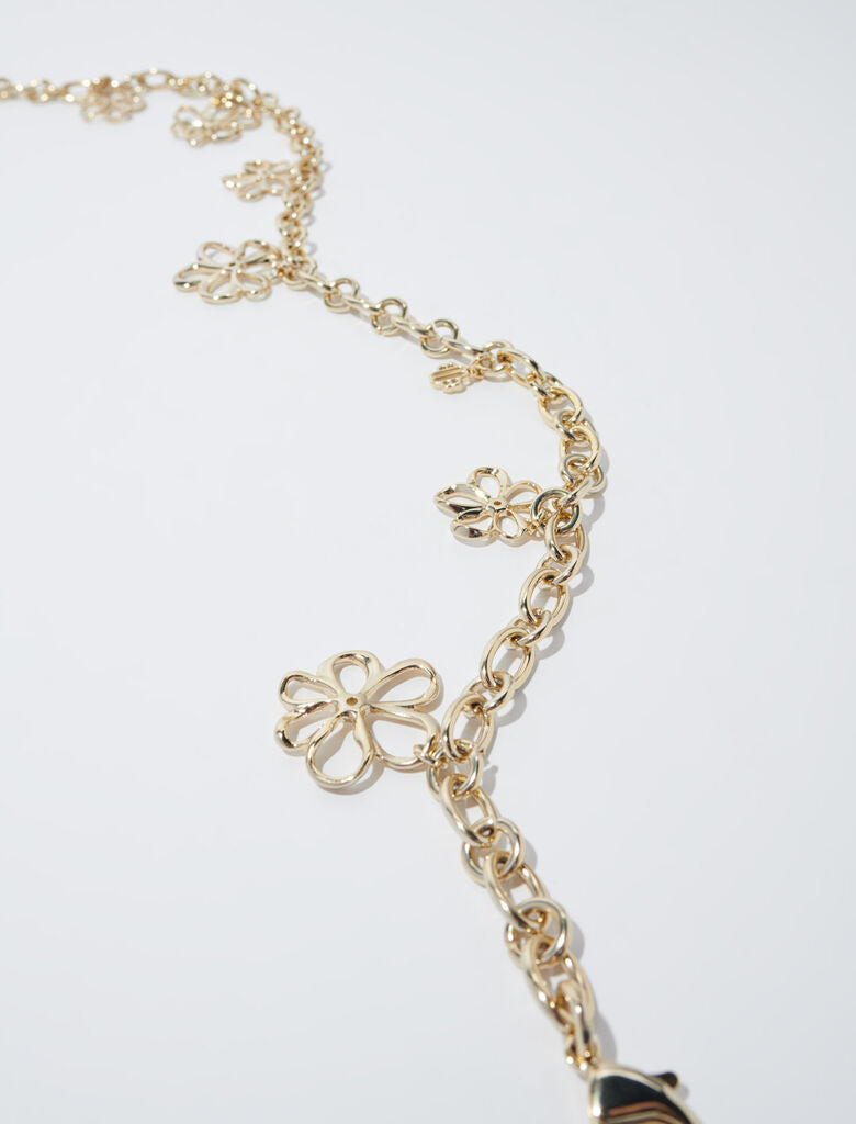 Gold-Chain belt with flowers