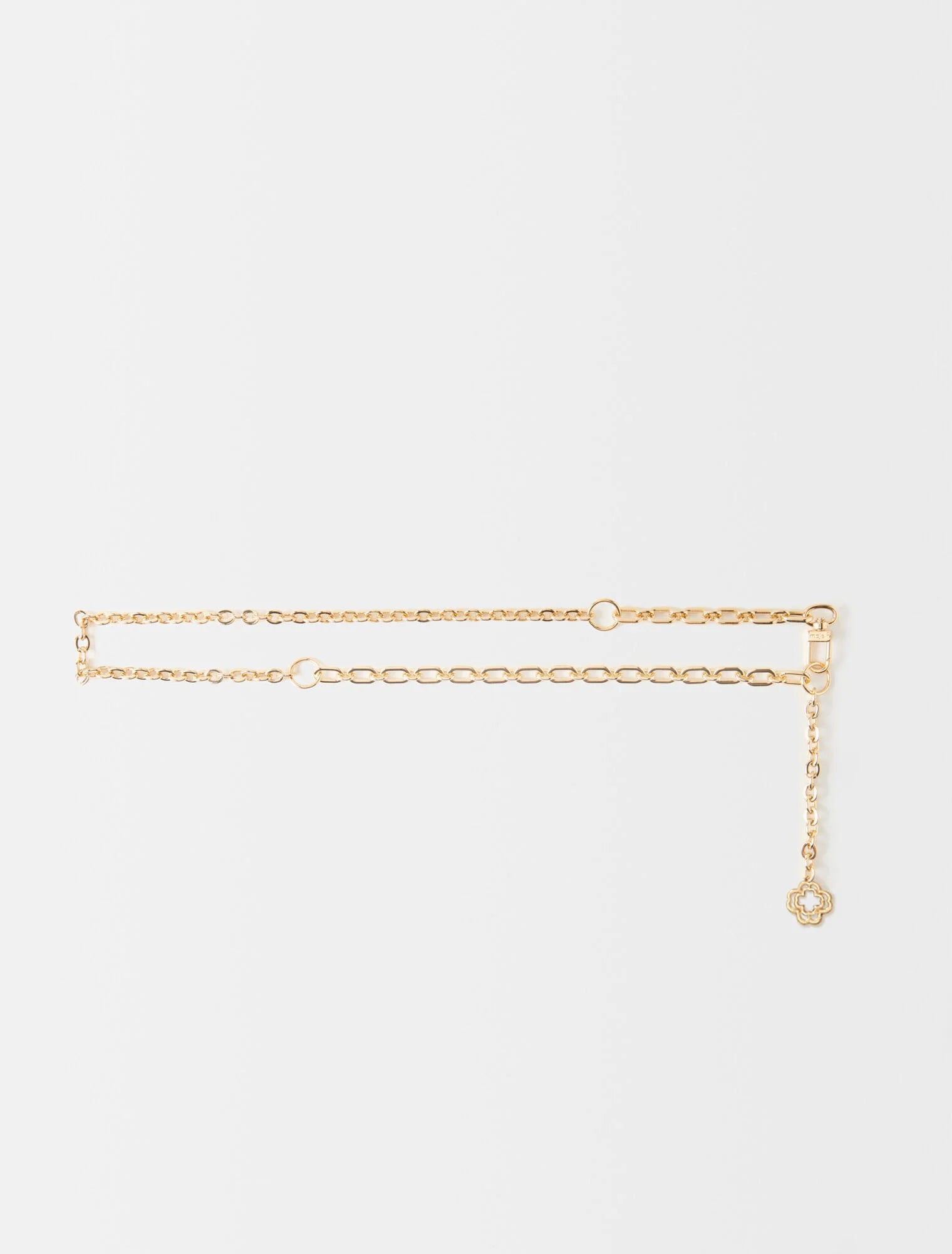 Gold-Clover logo chain belt
