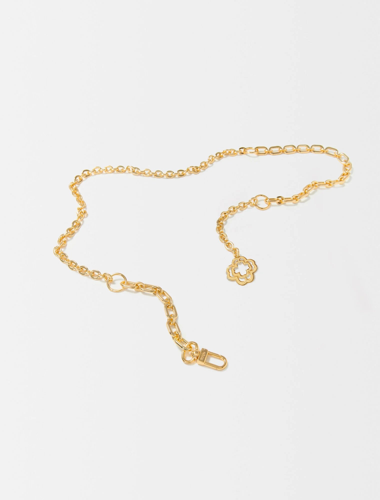 Gold-Clover logo chain belt