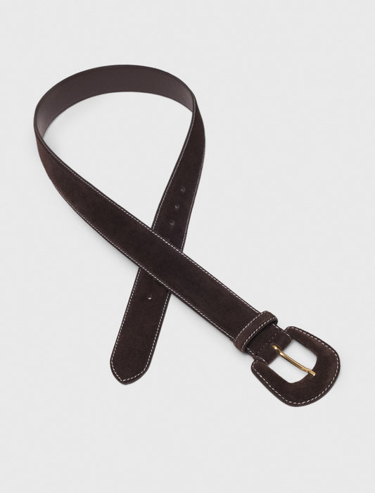 Suede belt