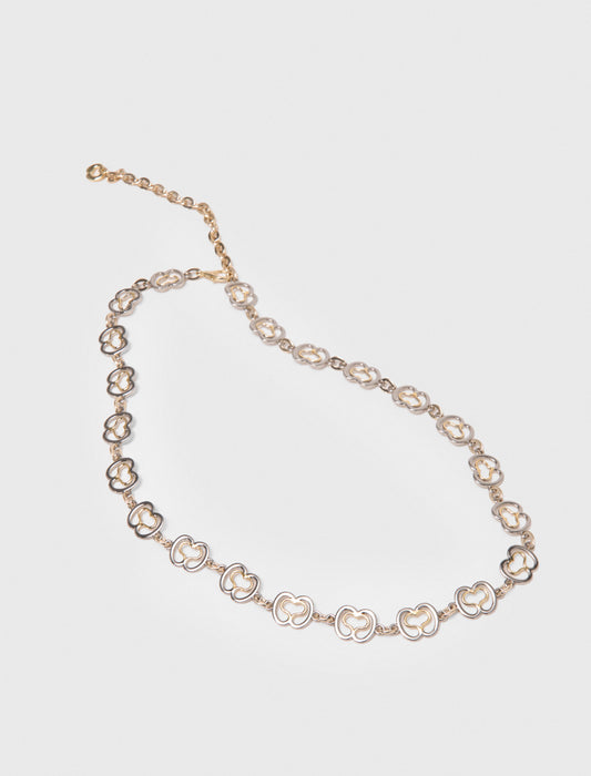 Chain belt with gold links Golden / Silver