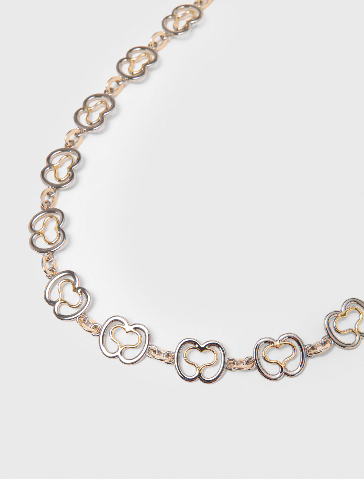 Chain belt with gold links Golden / Silver