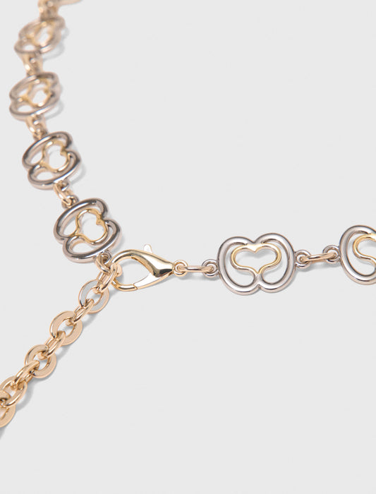 Chain belt with gold links Golden / Silver