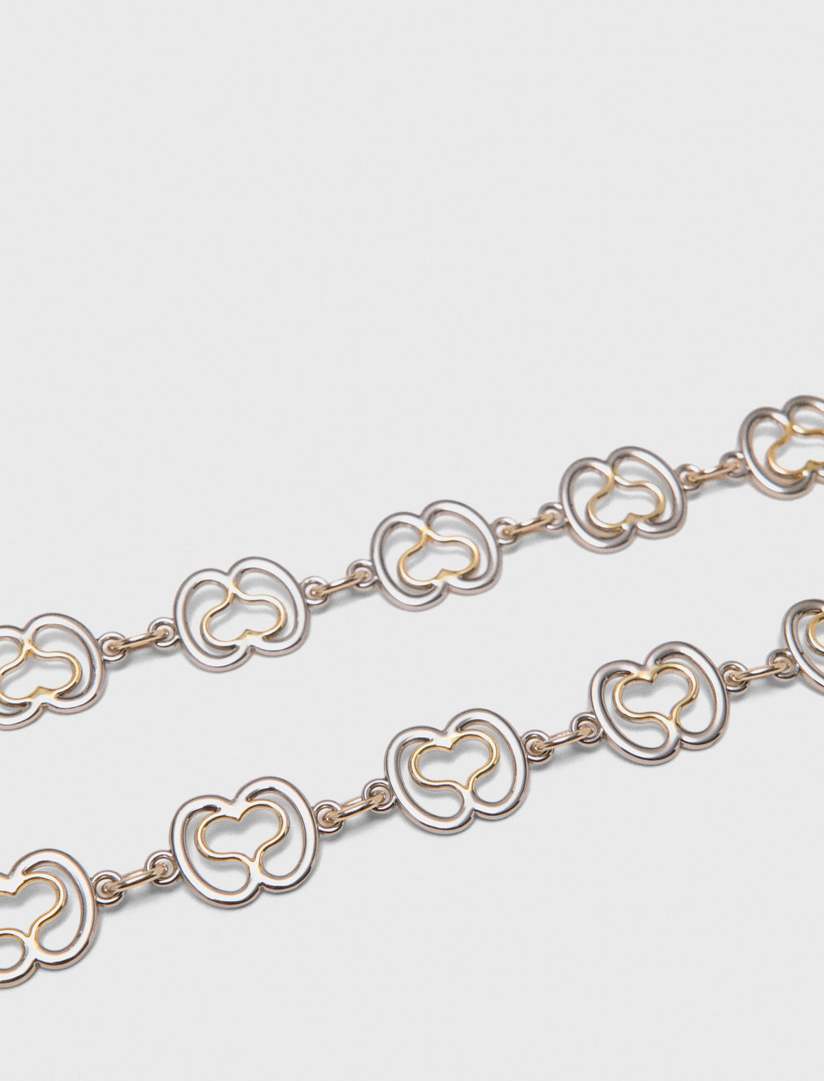 Chain belt with gold links Golden / Silver