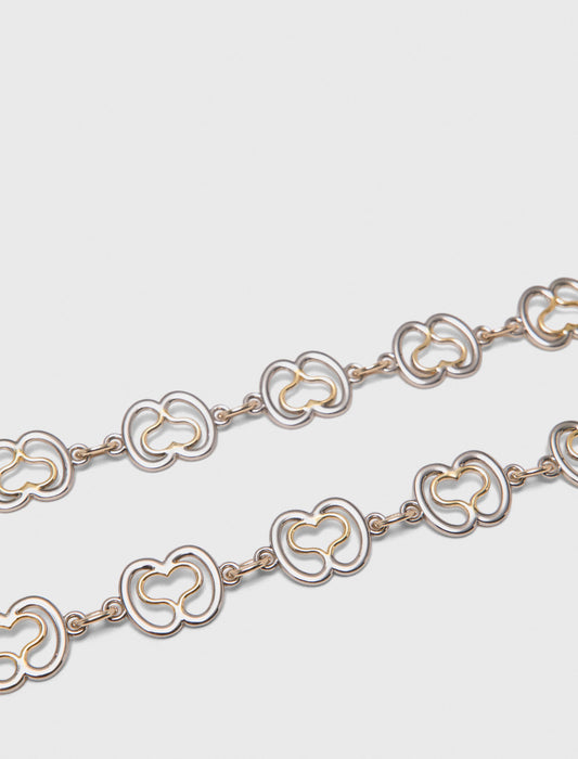 Chain belt with gold links Golden / Silver