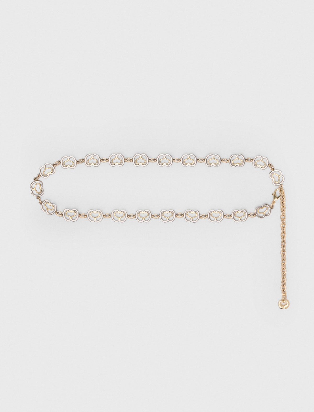 Chain belt with gold links Golden / Silver