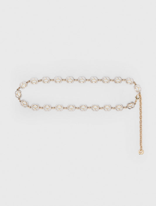 Chain belt with gold links Golden / Silver