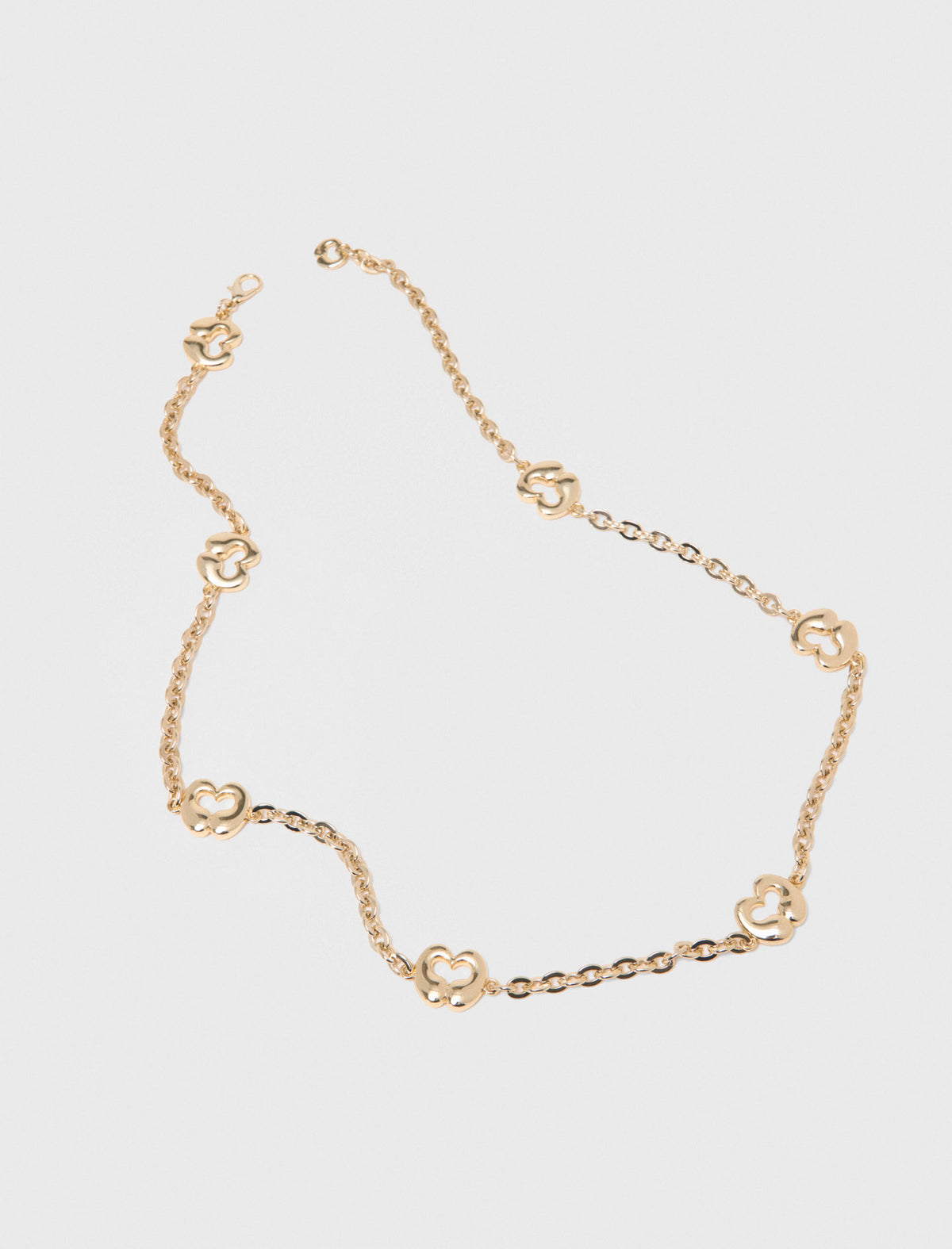 Chain belt with logo details Light Gold