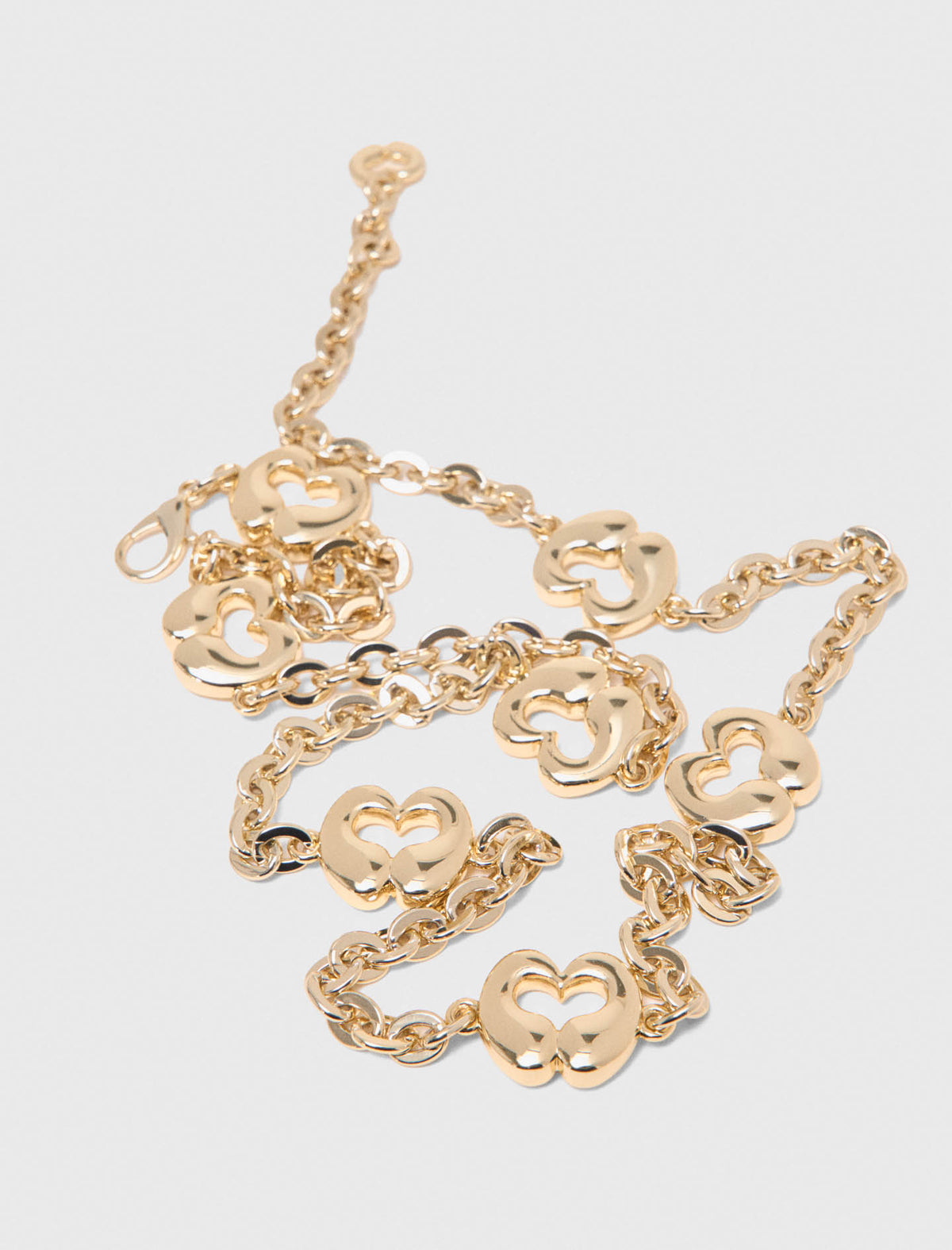 Chain belt with logo details Light Gold
