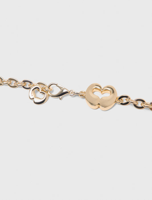 Chain belt with logo details Light Gold