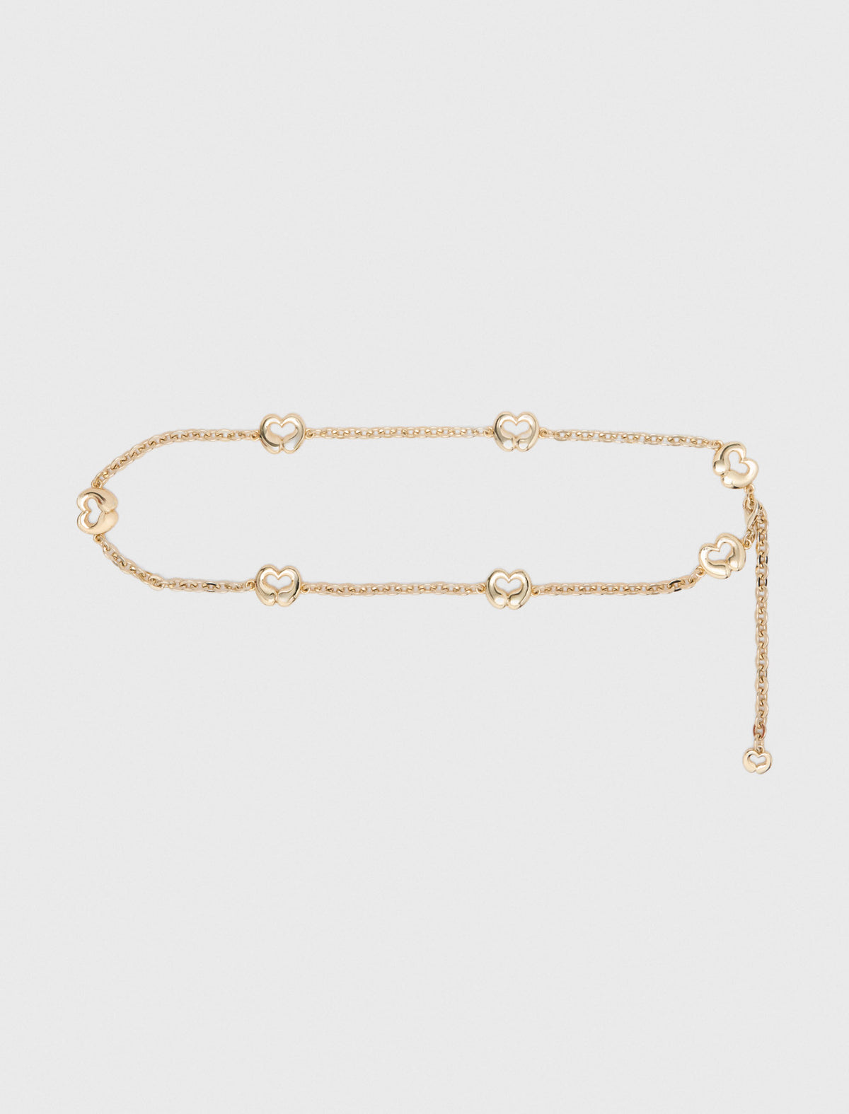 Chain belt with logo details Light Gold