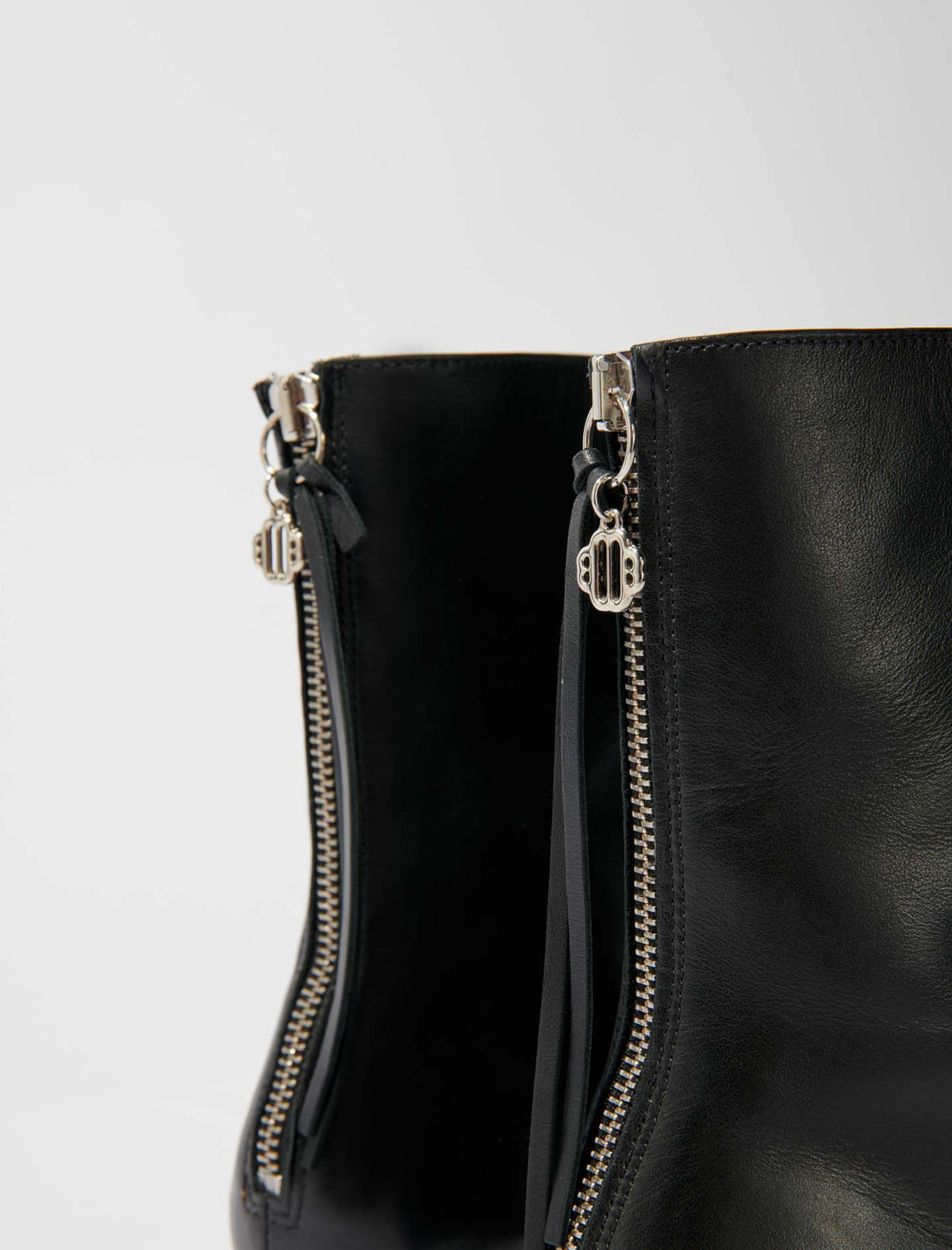 Black  -leather ankle boots