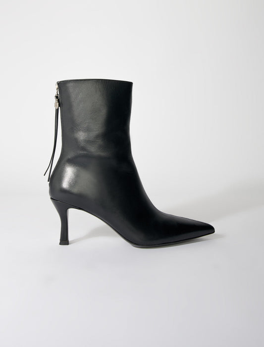 Black  -leather ankle boots