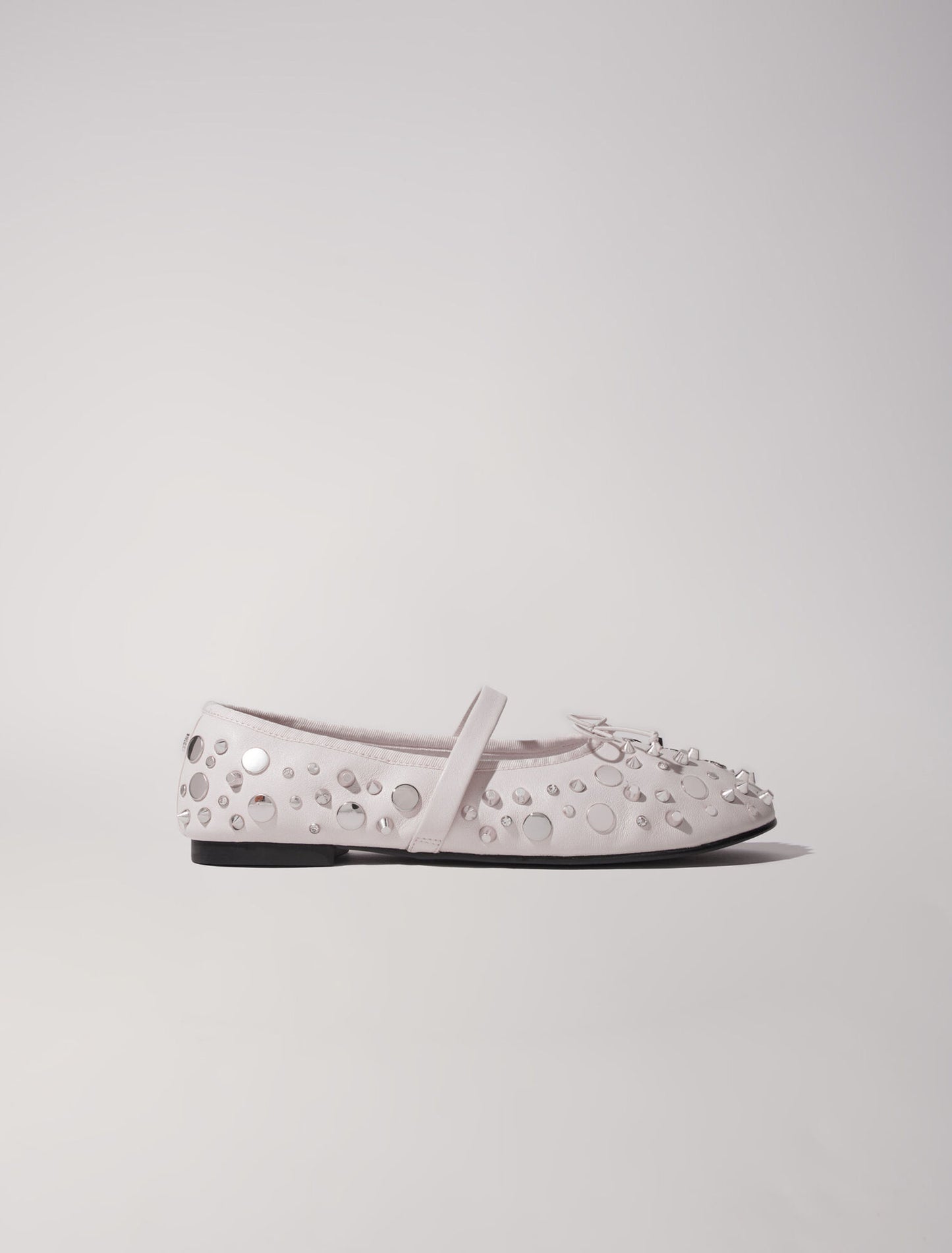 Vanilla Ecru featured-Studded ballet flats