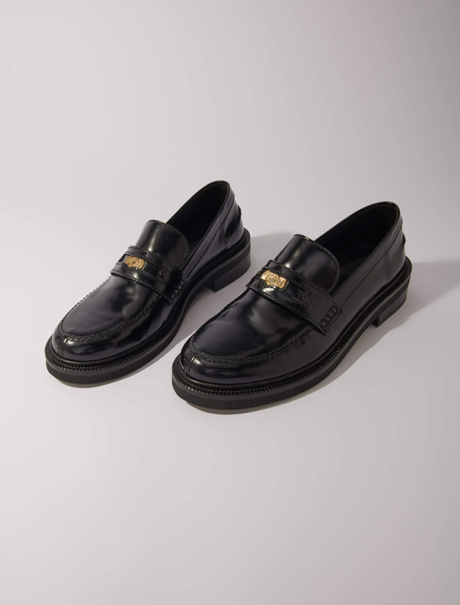 Black  -Leather loafers