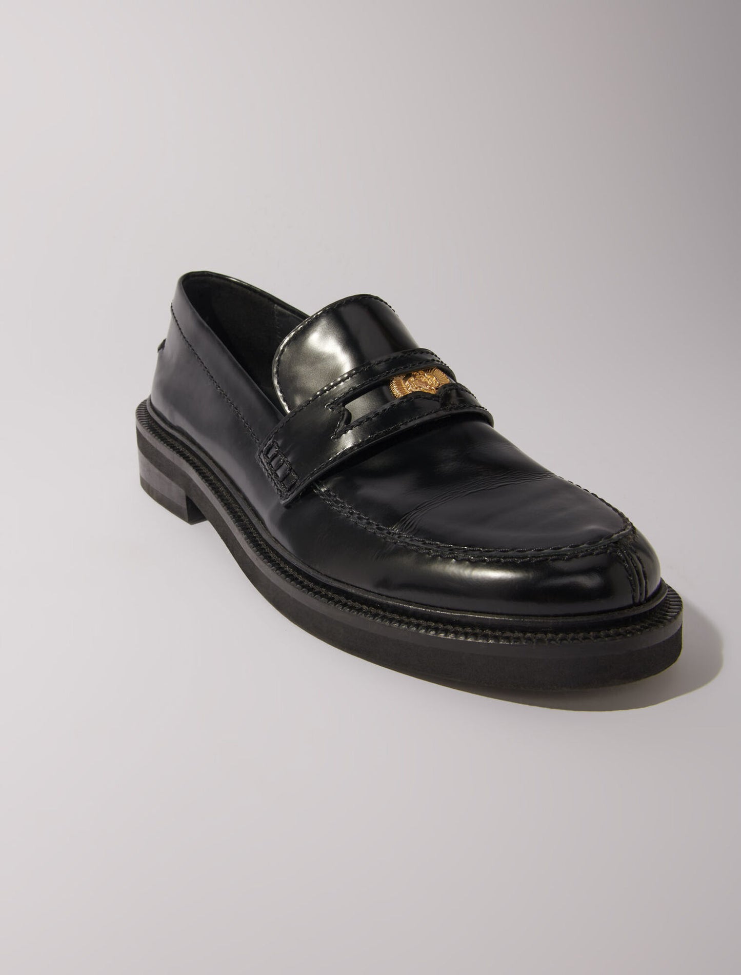 Black  -Leather loafers