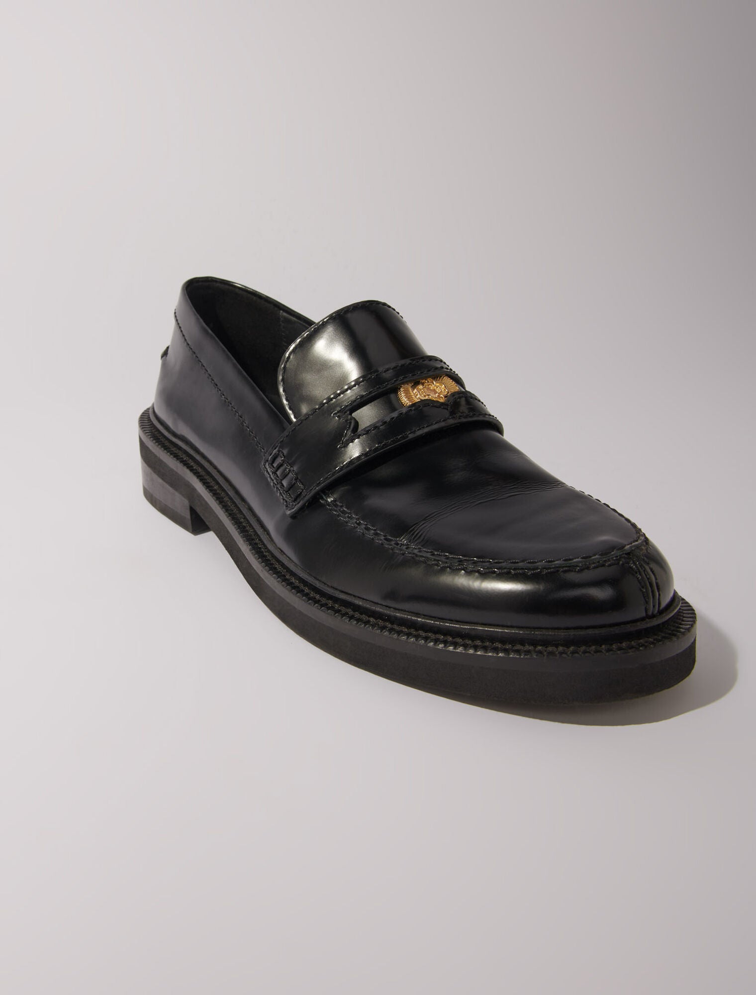 Black  -Leather loafers
