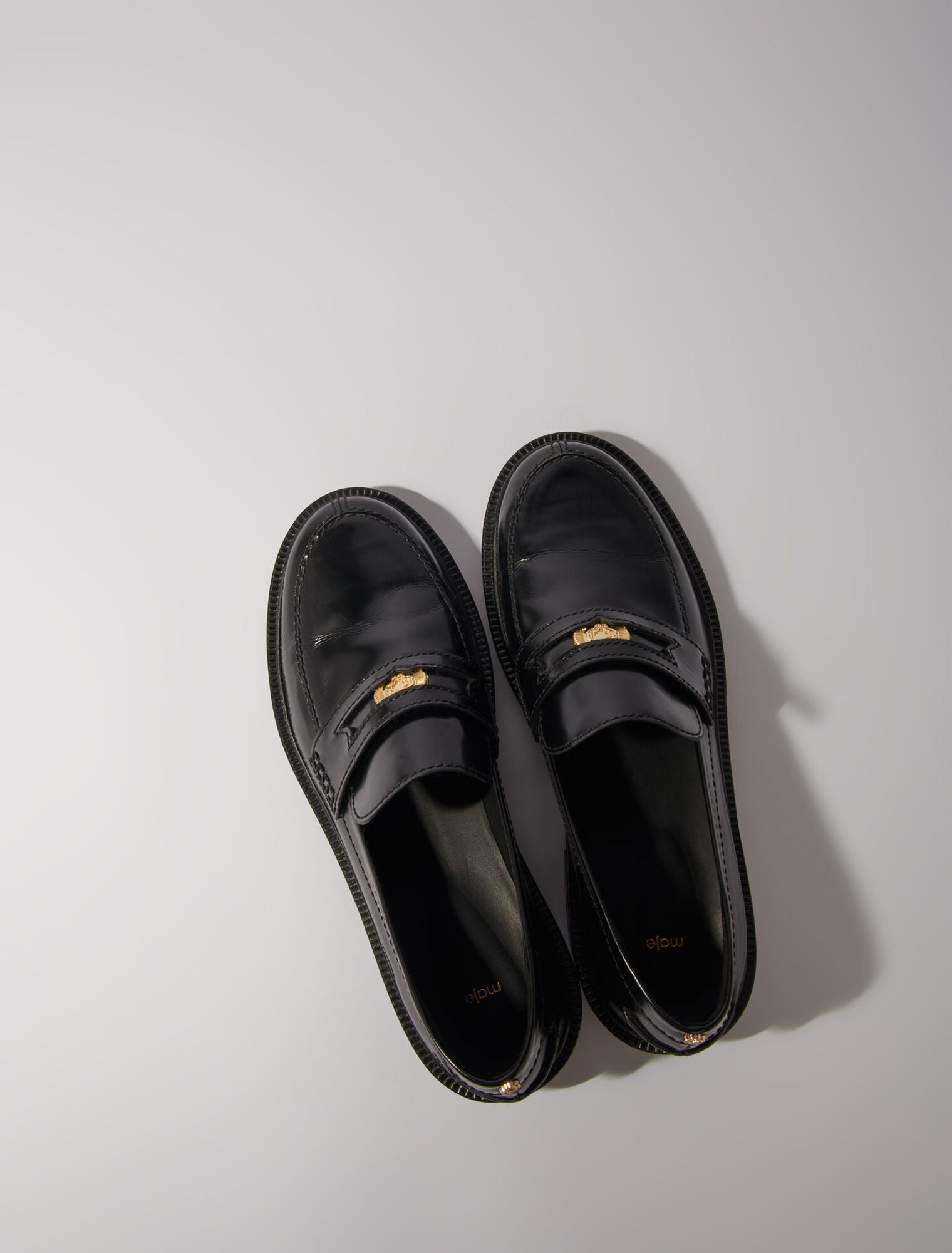 Black  -Leather loafers