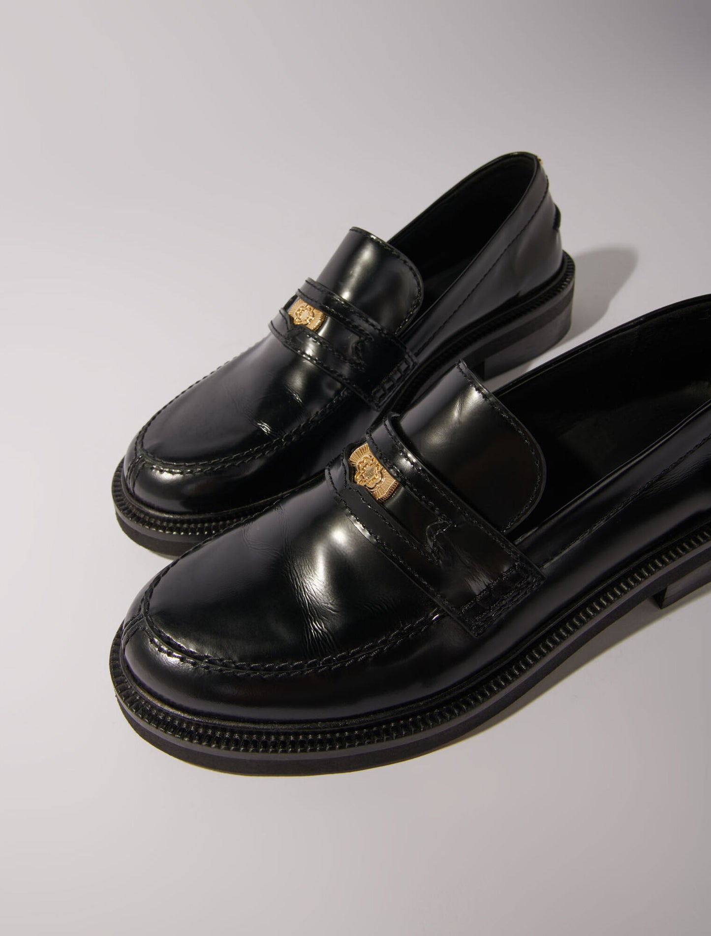 Black  -Leather loafers