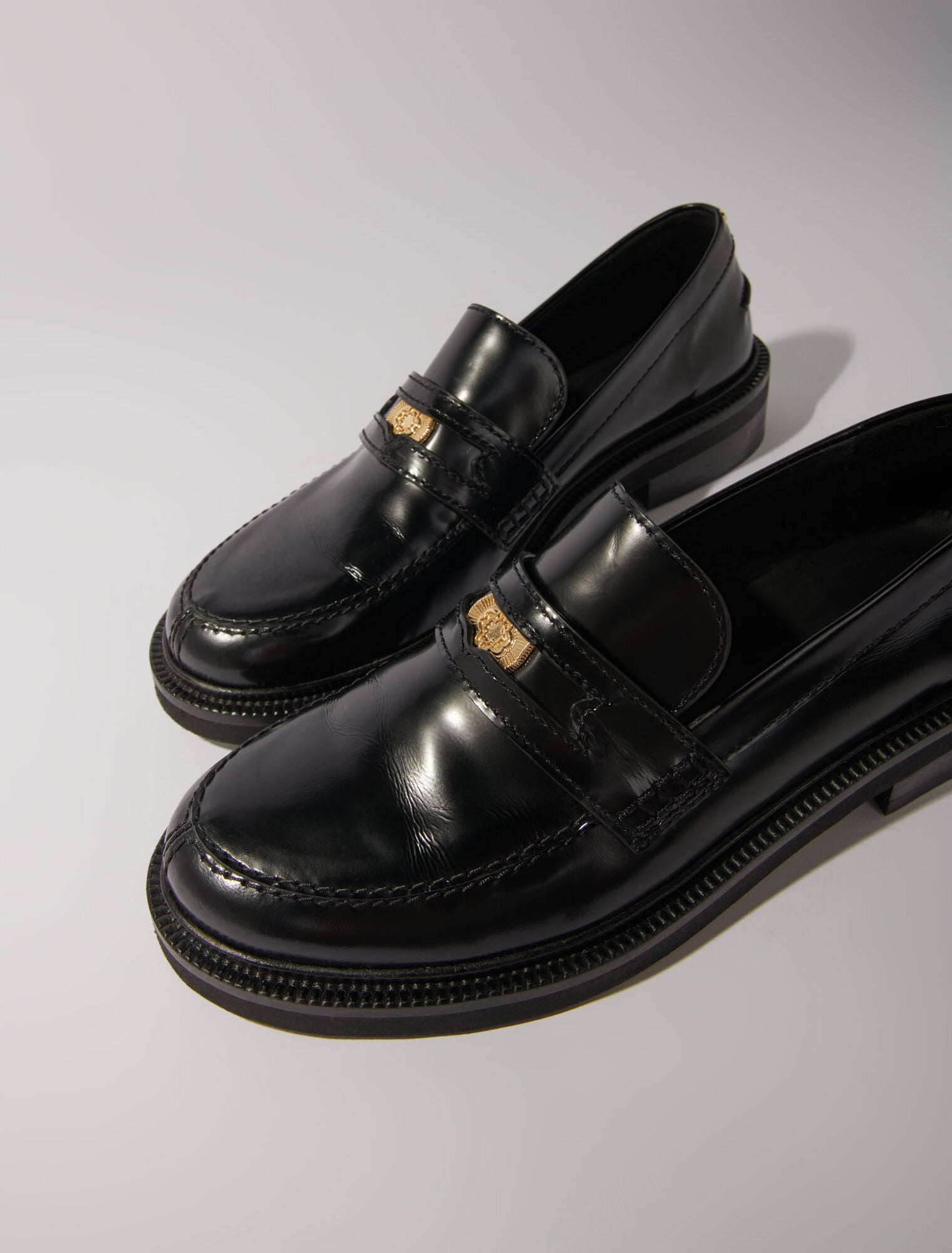 Black  -Leather loafers