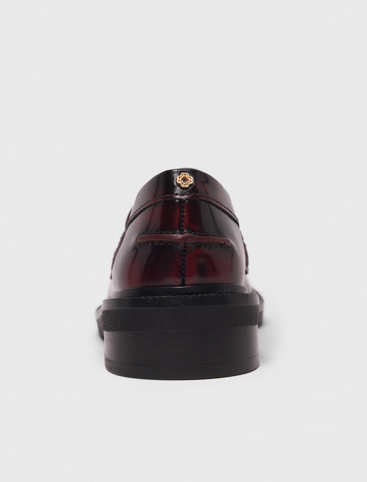 Brushed leather loafers