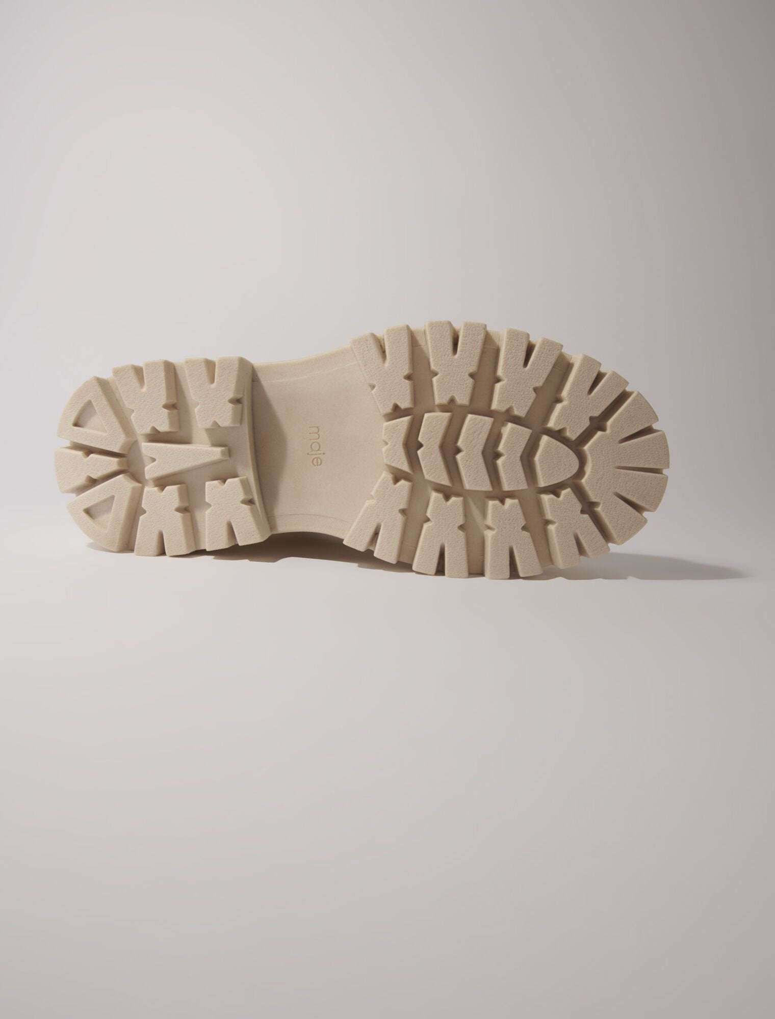 Ecru Chunky faux fur boots