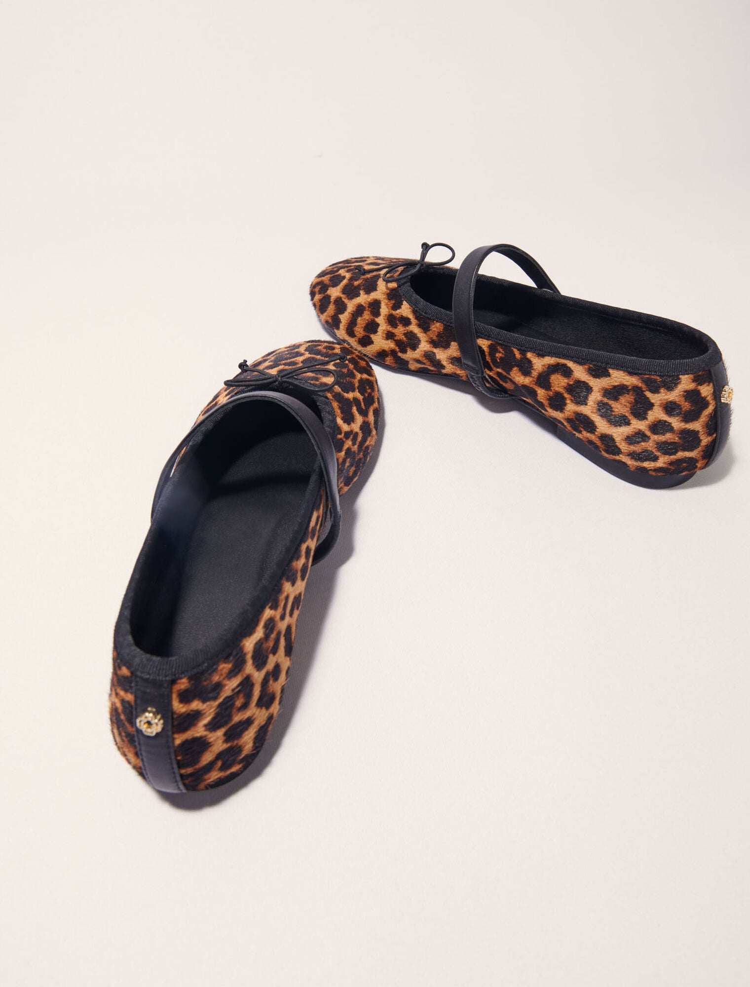 Leopard Print Leopard-effect leather ballet flats