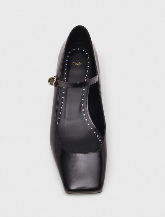 Heeled rhinestone Mary Janes