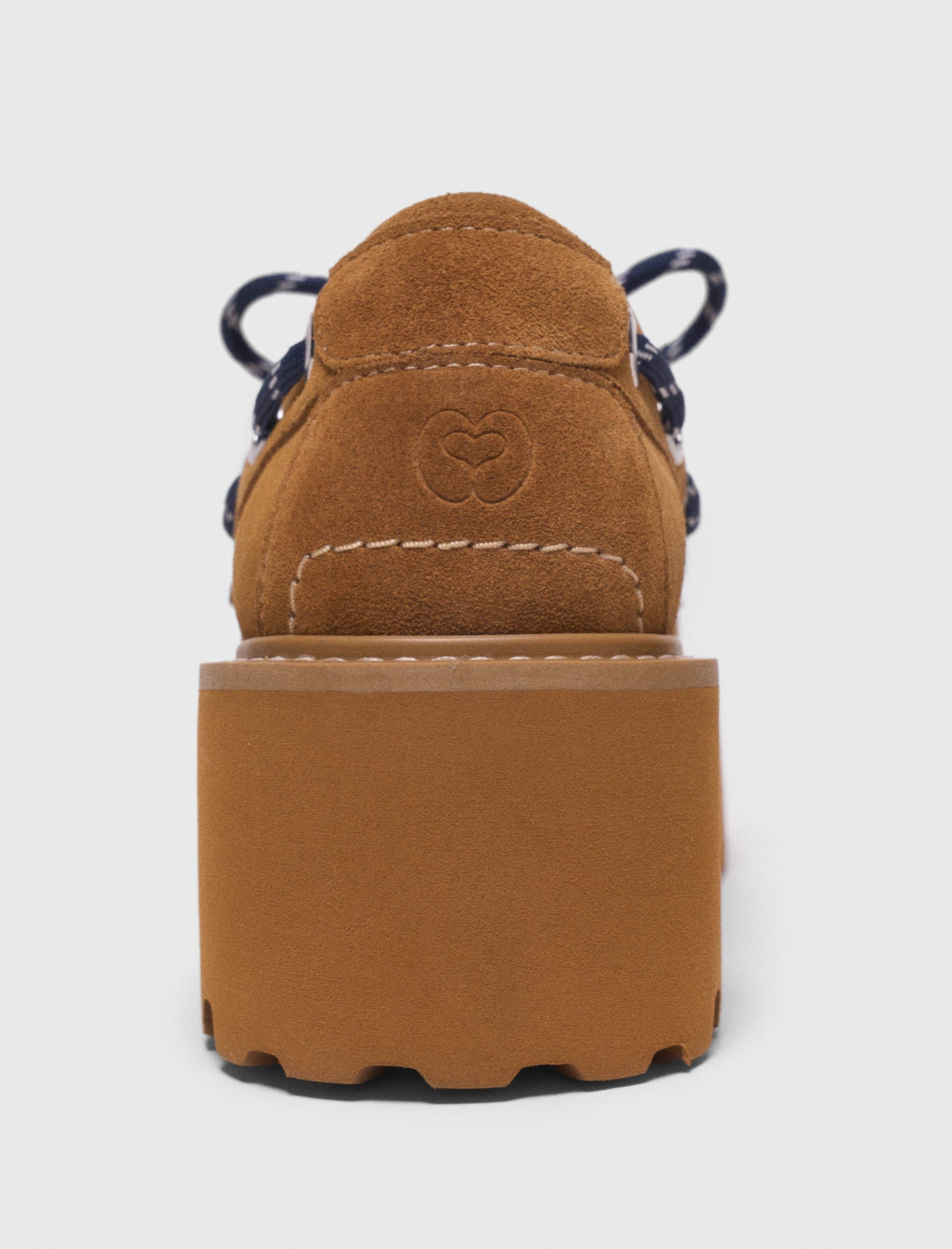 Suede Platform Boat Shoes CARAMEL