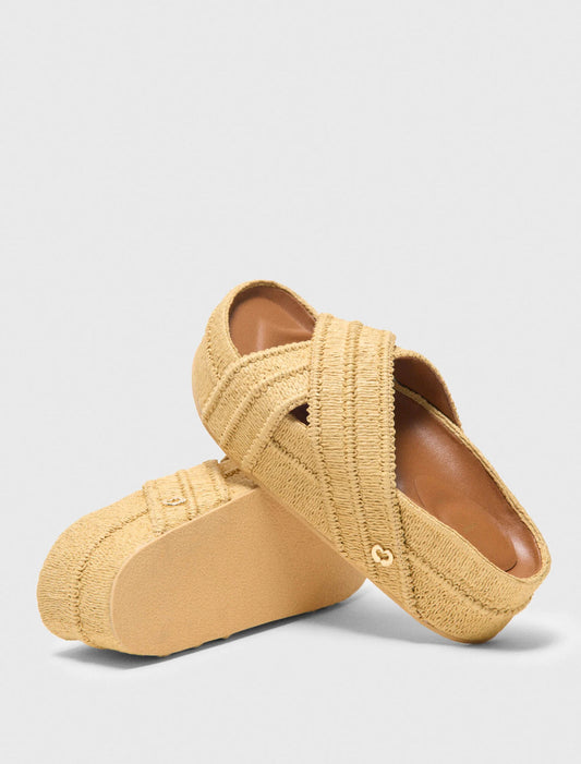 Platform Sandals Beige