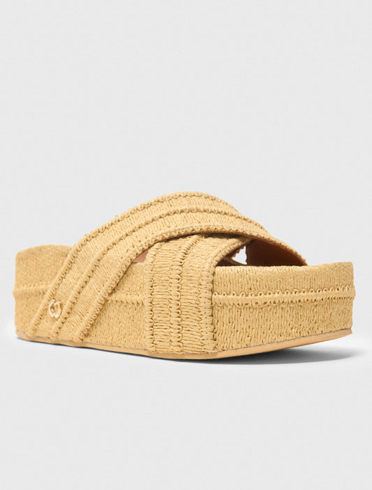 Platform Sandals Beige