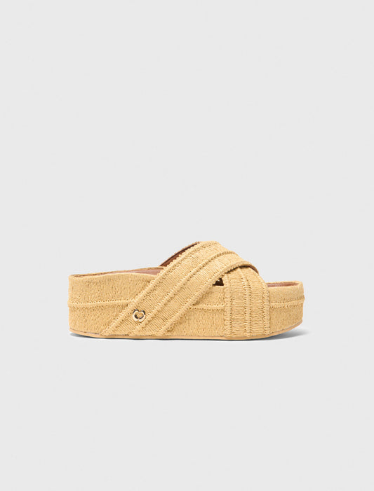 Platform Sandals Beige