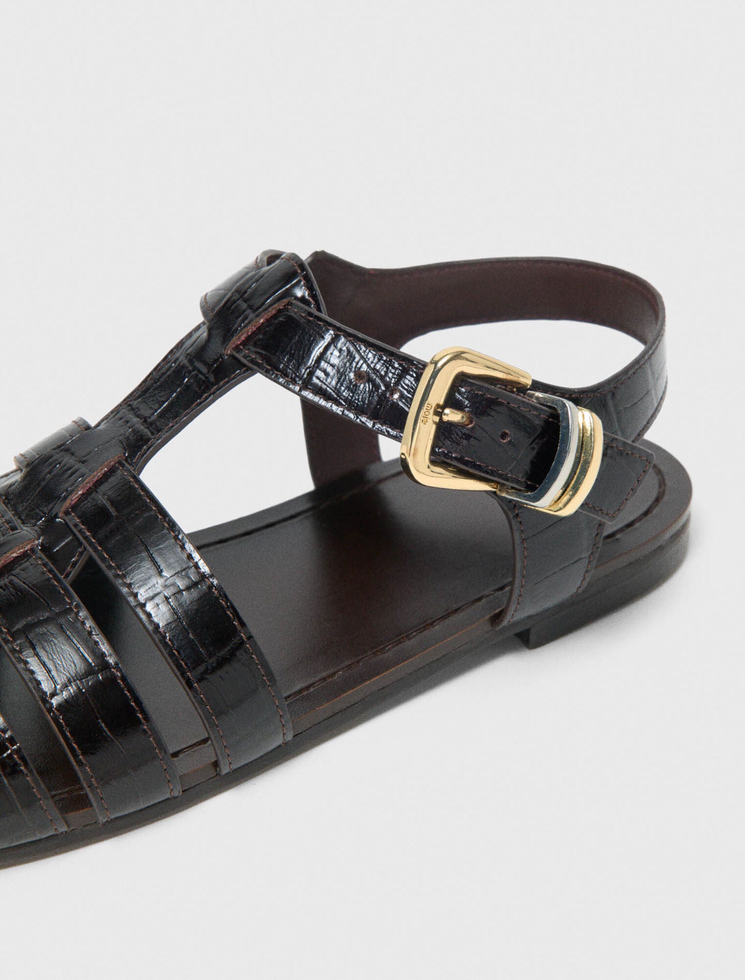 Multi-Strap Leather Sandals Brown