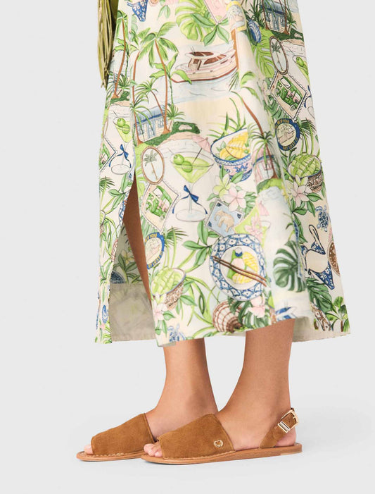 Flat Sandals Camel
