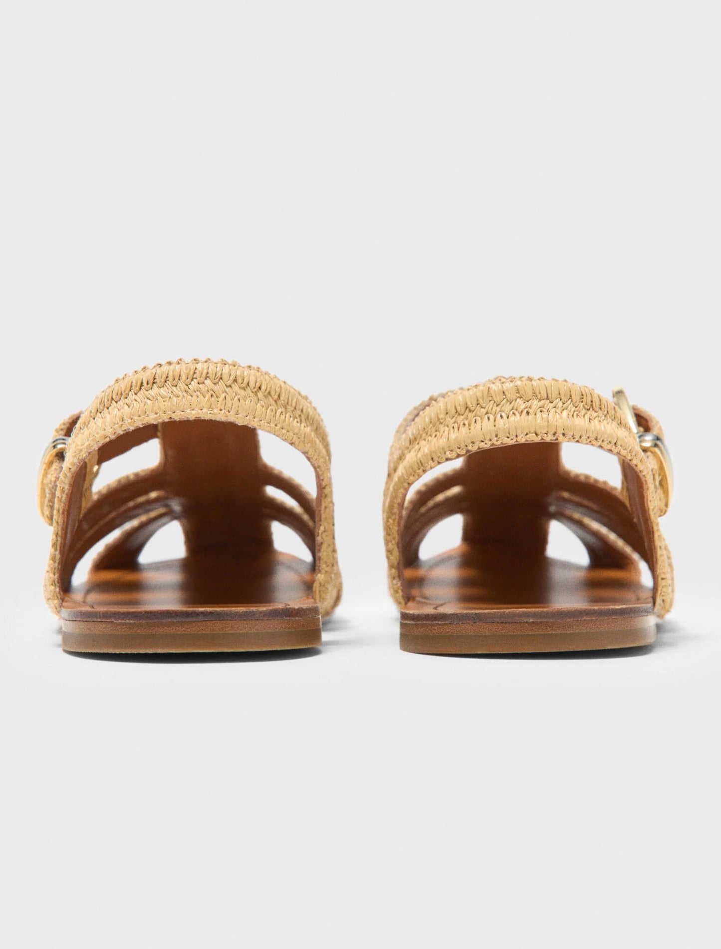 Flat Strap Sandals Beige