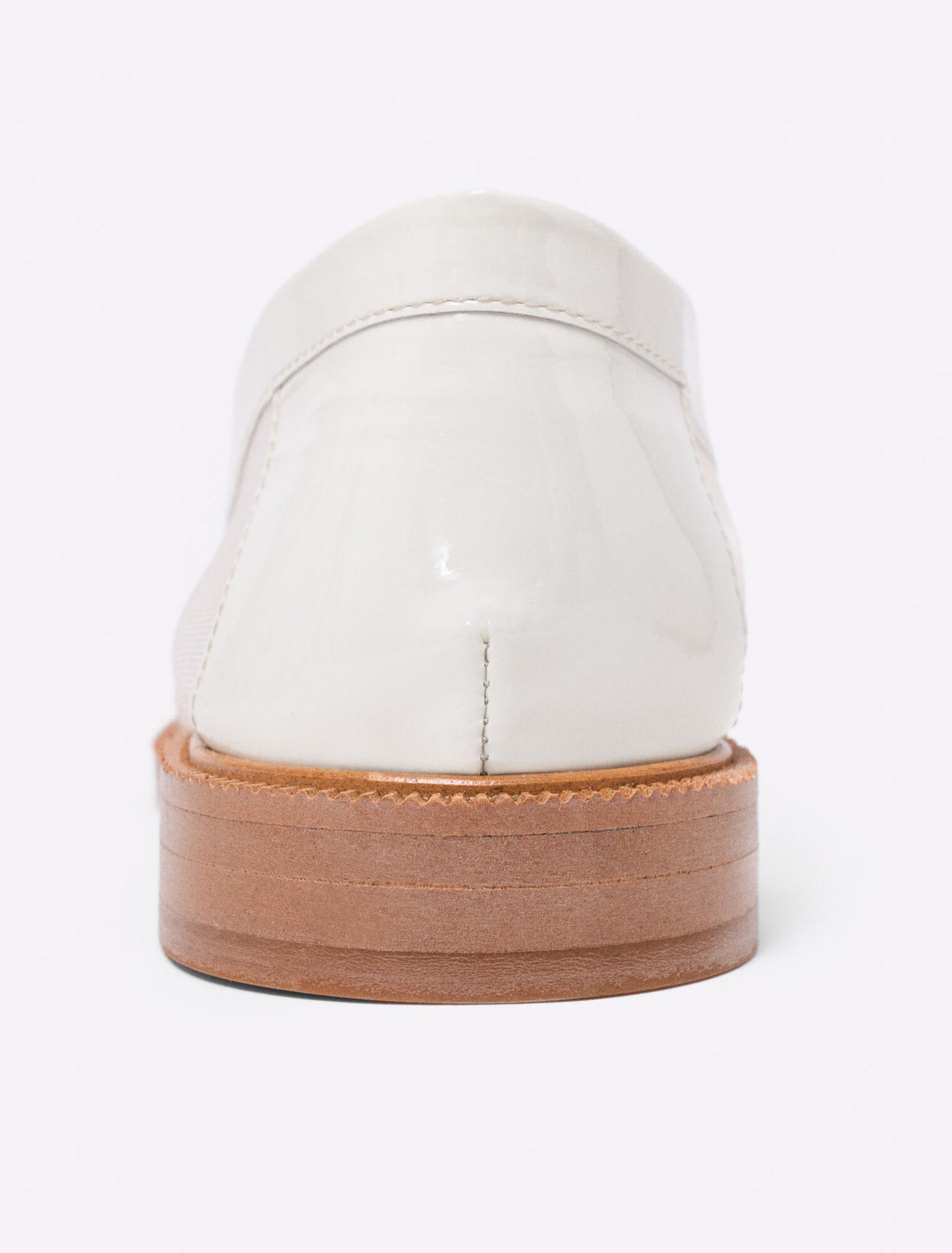 Leather and mesh loafers White