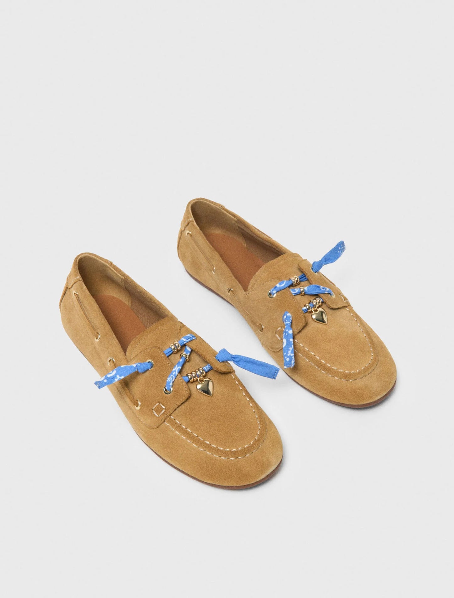Suede Boat Shoes Camel