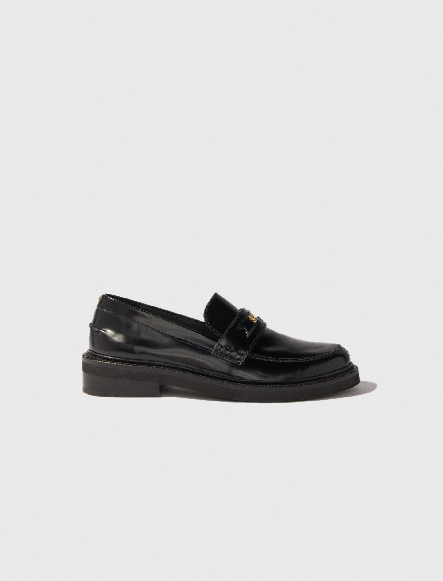 Leather loafers Black