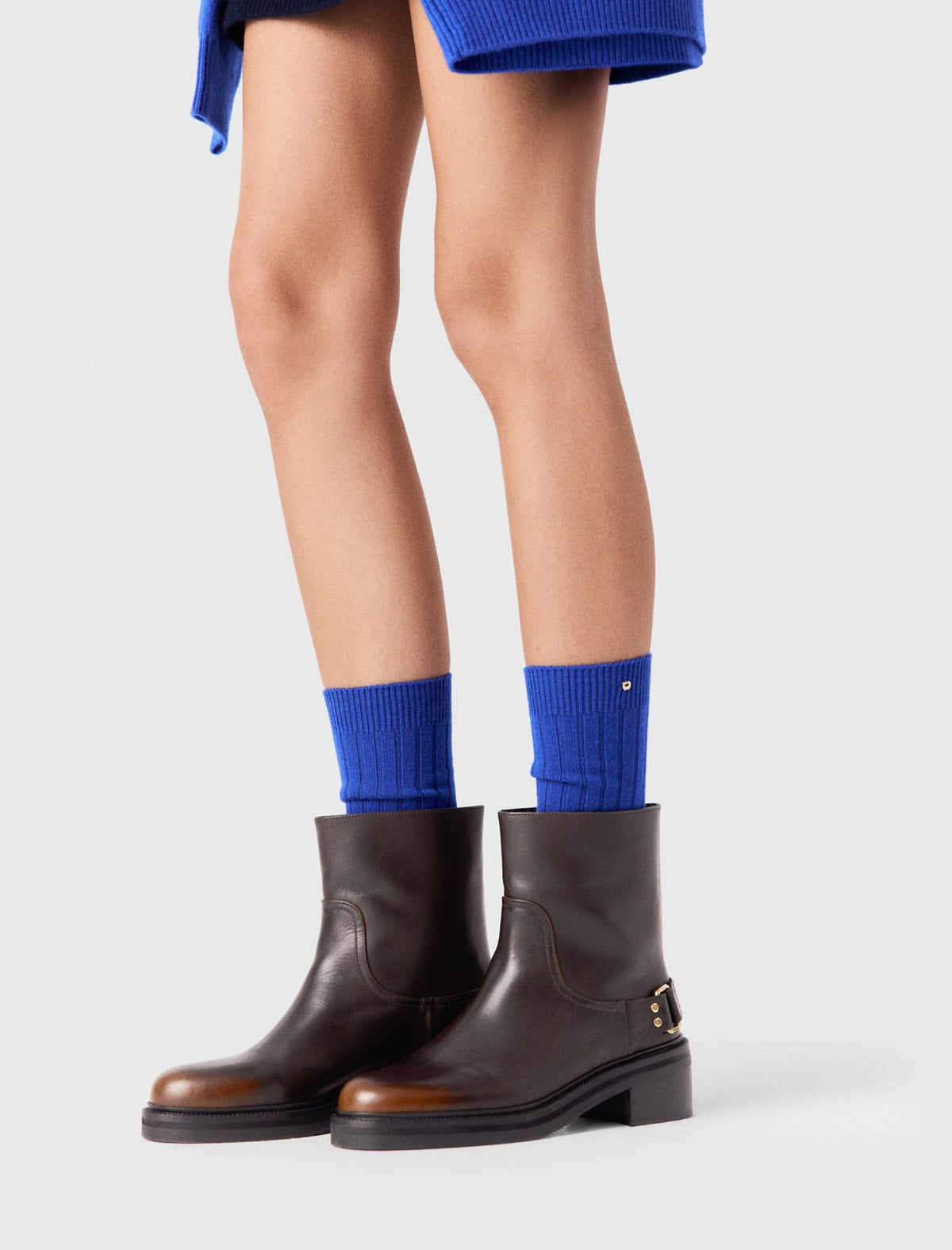 Maje Booties Dark Brown