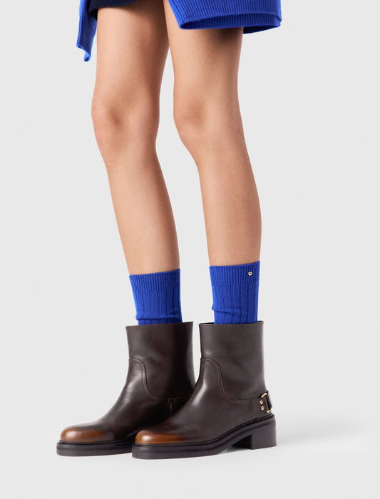 Maje Booties Dark Brown