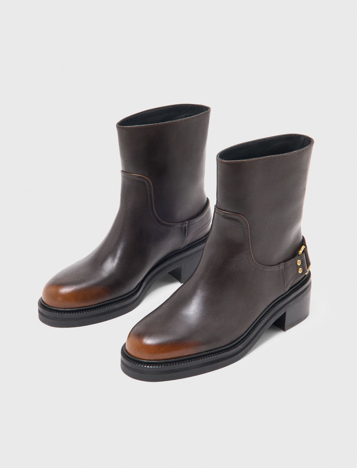 Maje Booties Dark Brown