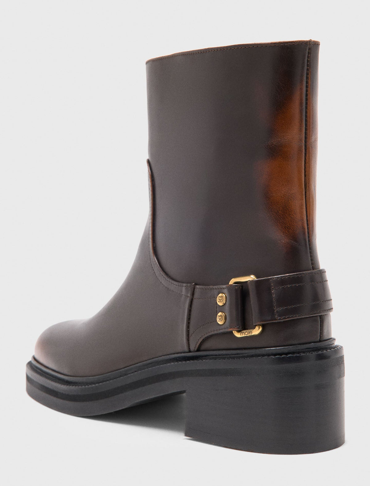 Maje Booties Dark Brown