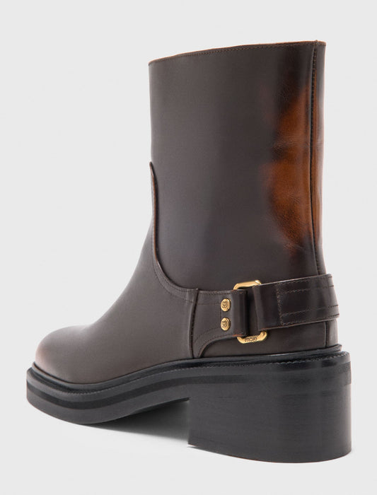 Maje Booties Dark Brown