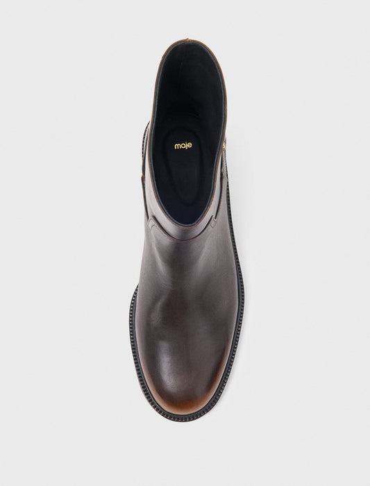 Maje Booties Dark Brown