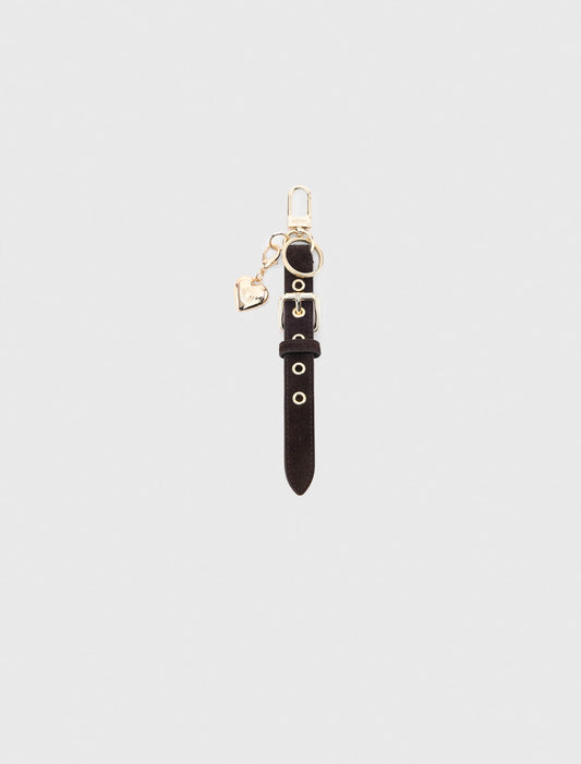 Leather key ring Dark Brown
